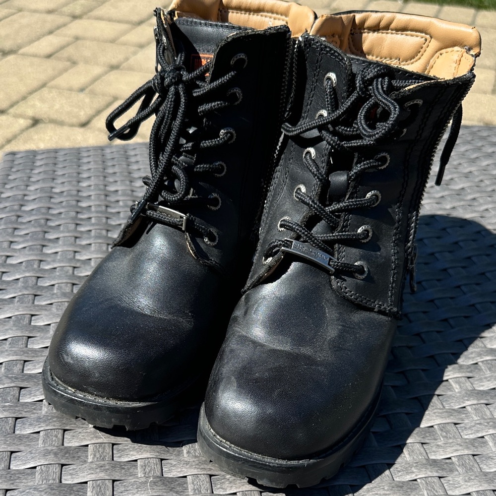 Harley Davidson Womens 84178 Alysa Motorcycle Boots Leather Block Heel Sz 6.5
